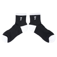 Cotton Half Socks / black × white