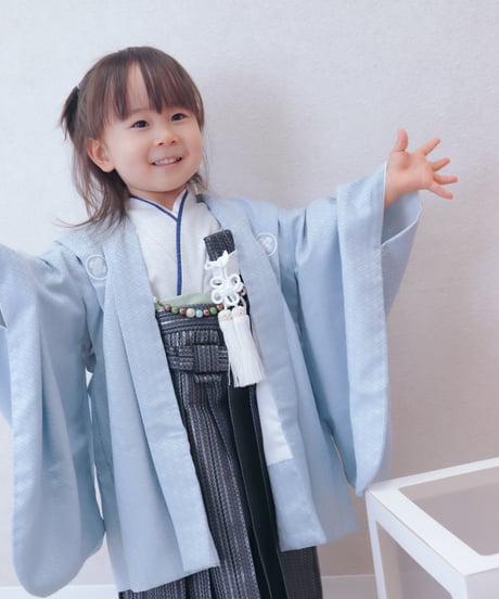 みのむし★おまとめ［アネモネH］被布セット+羽織袴ꕤハンドメイドꕤ七五三 みのむし☆おまとめ［アネモネH］被布セット+羽織袴ꕤハンドメイドꕤ