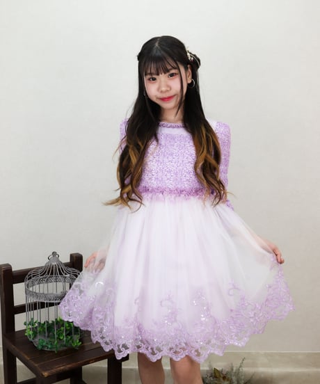 【レンタル3泊４日】【往復送料無料】紫のドレス【90/100/110/130/40/150/160cm】