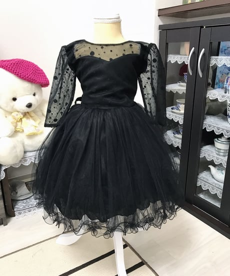 【レンタル３泊４日】【往復送料無料】120〜160cmブラックのドレス