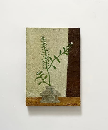 油彩　ぺんぺん草 油彩ぺんぺん草