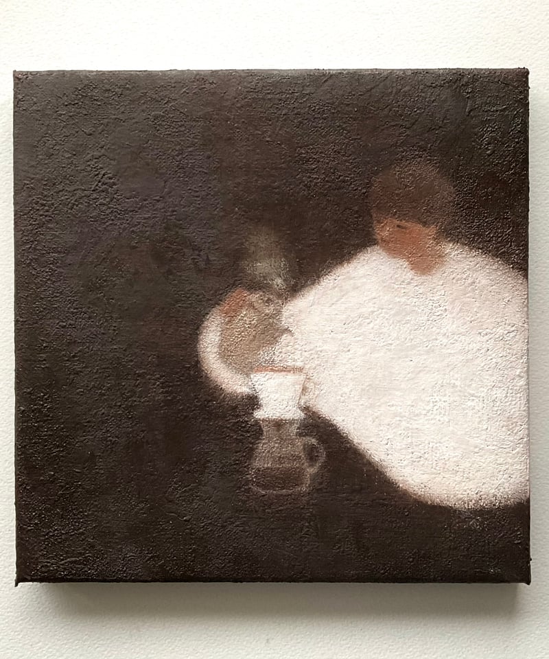 油彩画coffee time