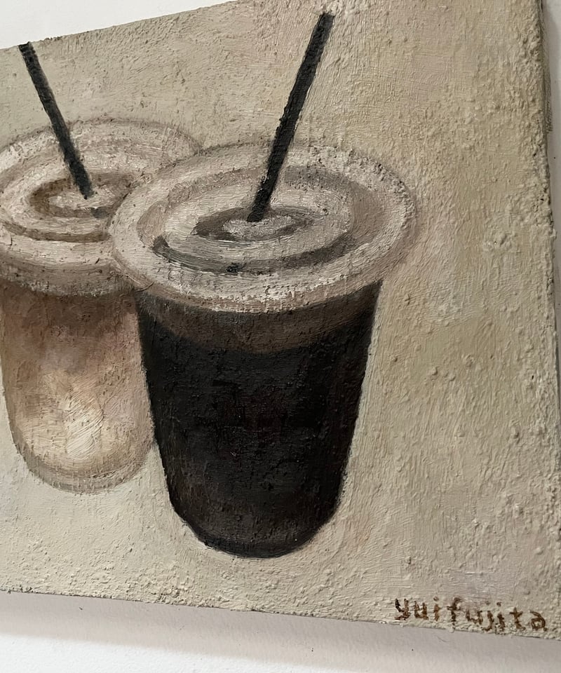 油彩画　アイスコーヒーとアイスカフェラテ fit=scale-down,w=1200