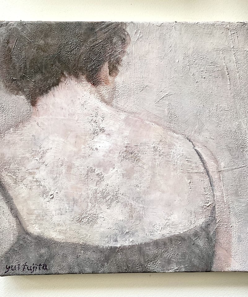 16×23㎝「痒い背中」油彩・原画・サムホール 16×23㎝「痒い背中」油彩・原画・サムホール