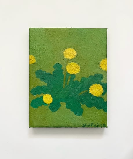 油彩　ぺんぺん草 油彩ぺんぺん草