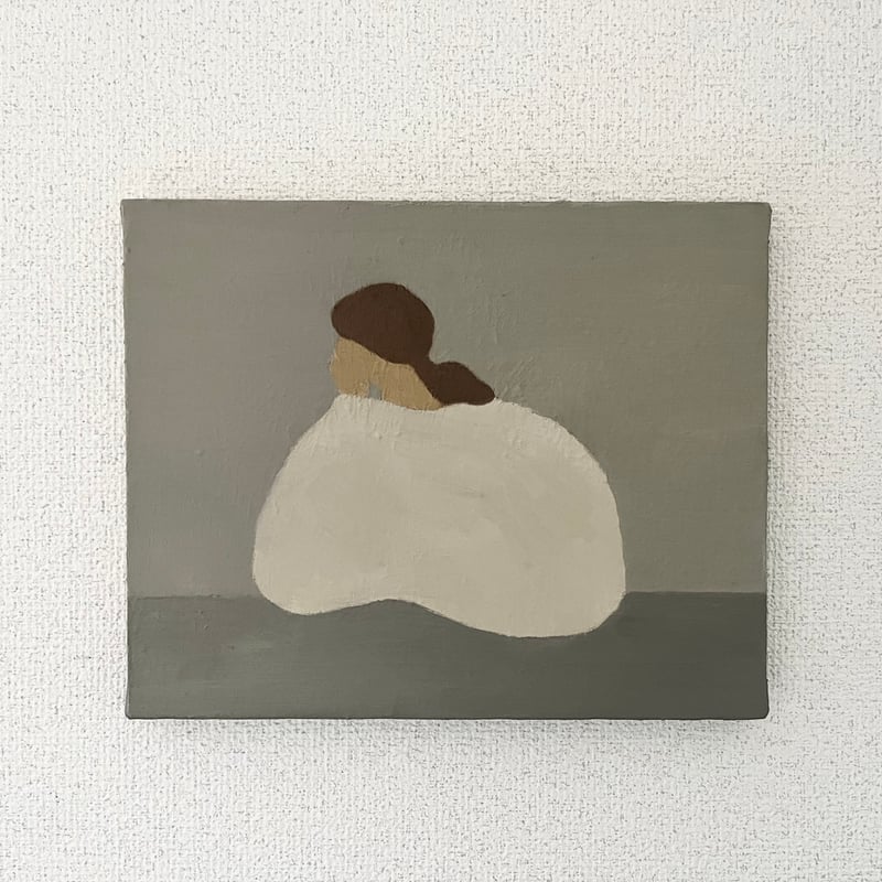 油彩画　１人で考える 油彩）1人で考える | Yui-Fujita-onlineshop