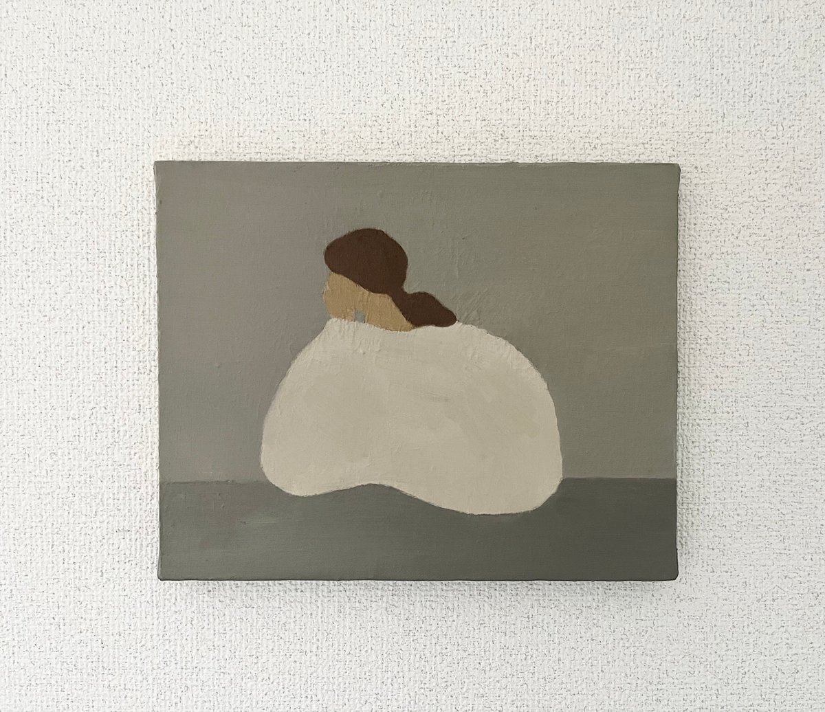 油彩画　１人で考える 油彩）1人で考える | Yui-Fujita-onlineshop