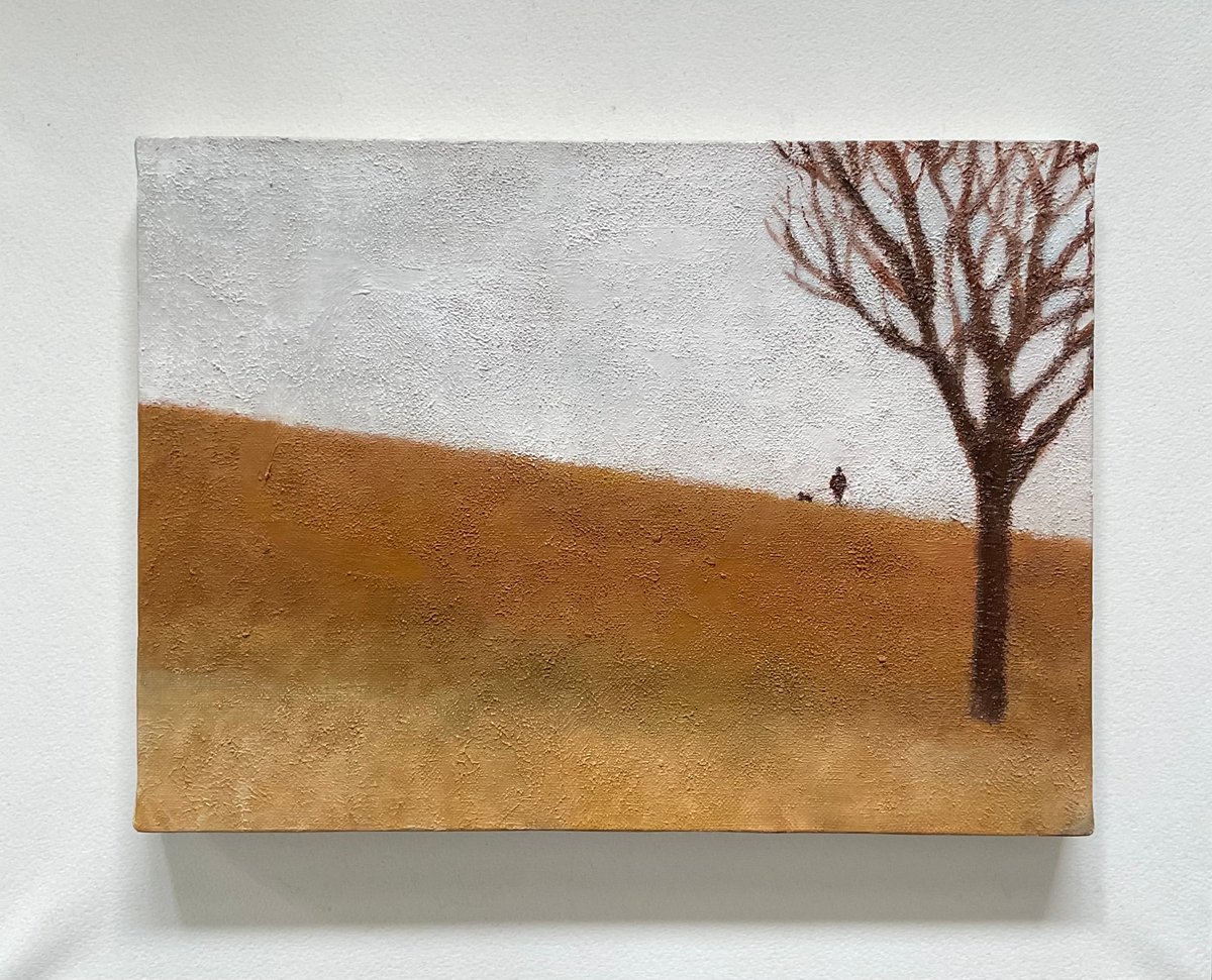 油彩画　散歩 油彩画 散歩 【公式通販】