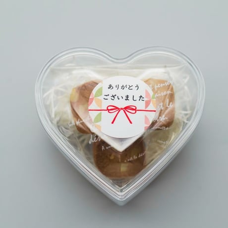 ハートケース入り発酵バターのグルテンフリークッキー【メッセージシール付】プチギフト