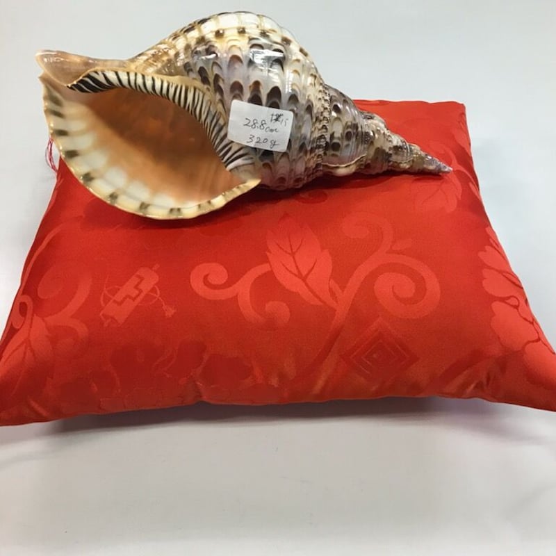 座布団 赤色 法螺貝鑑賞用 34×40cm 唐草夫婦柄 | 多田商店 座布団 赤色 法螺貝鑑賞用 34×40cm 唐草夫婦柄 | 多田商店