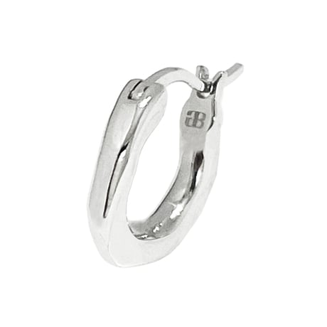Rock Hoop Earring -BE01002SV-
