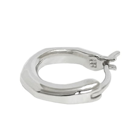 Rock Hoop Earring -BE01002SV-