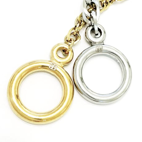 Spiral Chain Mantel Necklace -BN01008SS-GD-