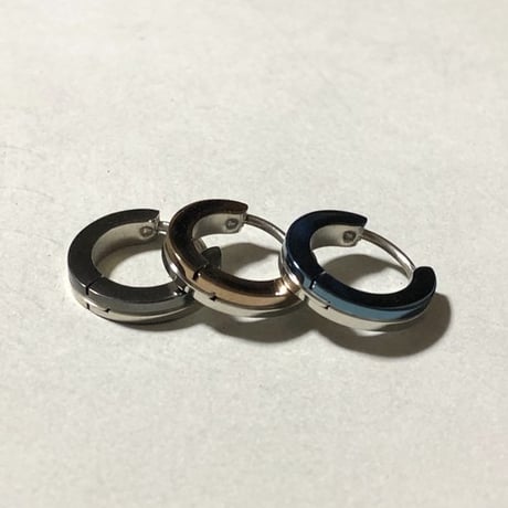 Drops ハーフカラーブラックピアス　｜DRE-05-BK