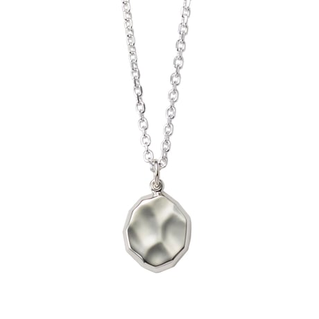 Rock Coin Necklace -BN01001SV-
