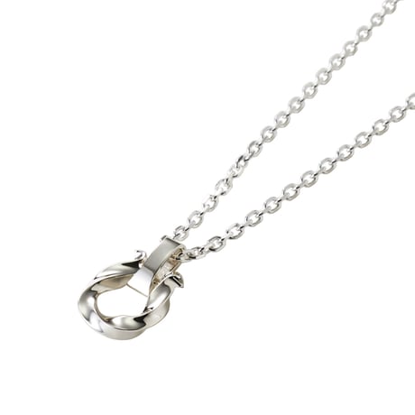 Twist Horseshoe Necklace -BN01007SV-