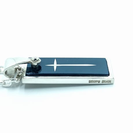 Drops シルバーリミテッドクロスBLプレートネックレス　｜DBNL-000BL SV925