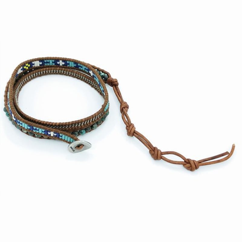 フラワークロス&スター三連ラップブレス フラワークロス&スター 三連ラップブレス