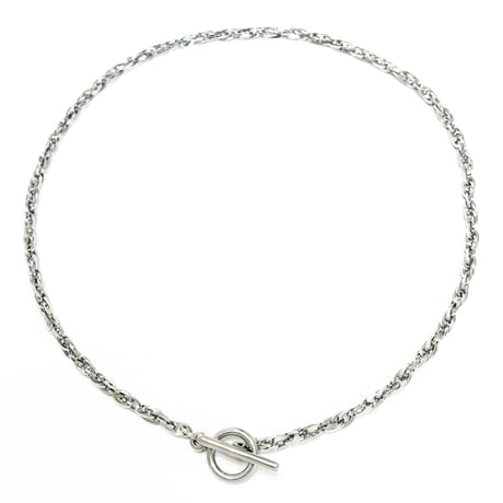 Spiral Chain Mantel Necklace -BN01008SS-WH-