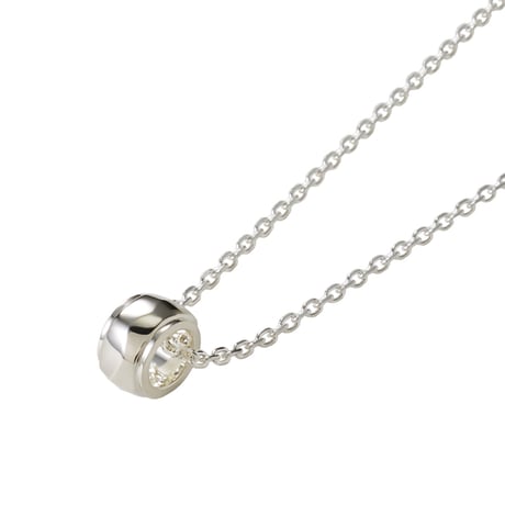 Rock Ring Necklace -BN01004SV-