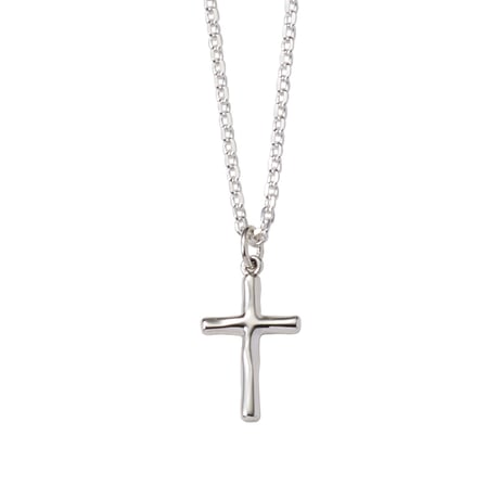 Rock Cross Necklace -BN01003SV-