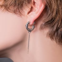 ダブルチェーンフープピアス 片耳分　｜ACE0207