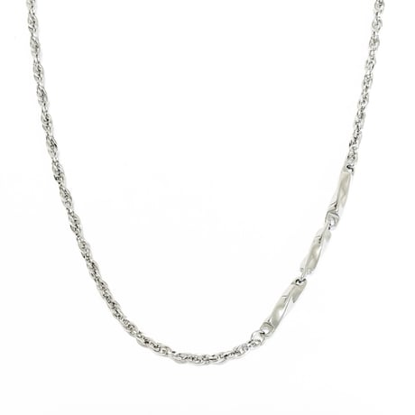 Spiral Chain Twist Necklace -BN01009SS-