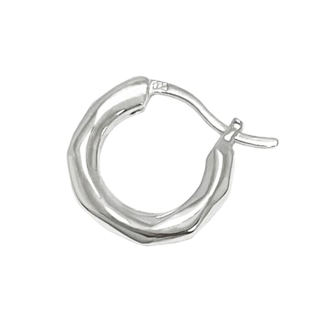 Rock Hoop Earring -BE01002SV-