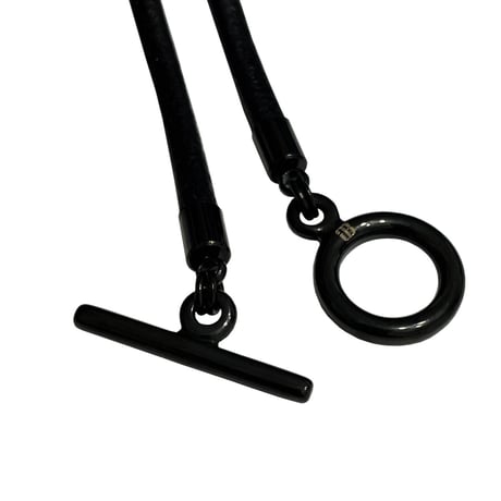 Mantel Leather Bracelet -BB01008SS-BK-