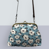 淡花ショルダーバッグ シャクヤクアオ