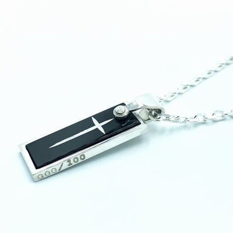 Drops リミテッドクロスBKプレートネックレス　｜DBNL-000BK SV925