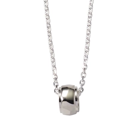 Rock Ring Necklace -BN01004SV-
