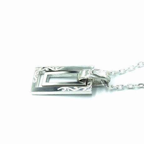 Drops ダブルフレーム唐草ネックレス　｜DAN-14 SV925
