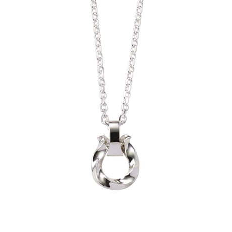 Twist Horseshoe Necklace -BN01007SV-