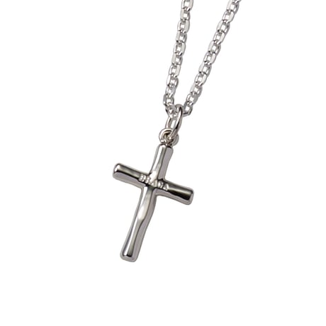 Rock Cross Necklace -BN01003SV-