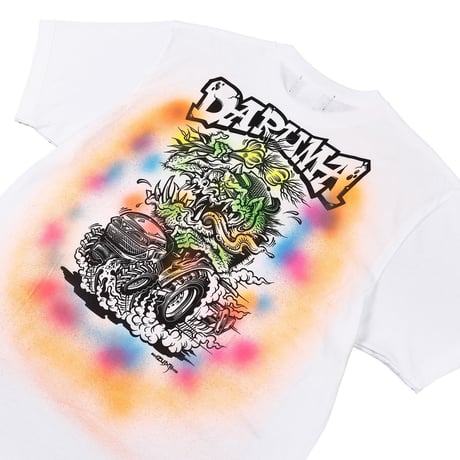 HAND-PAINTED DARUMA GARLIC MONSTER T-SHIRT by IZUMI // ORANGE