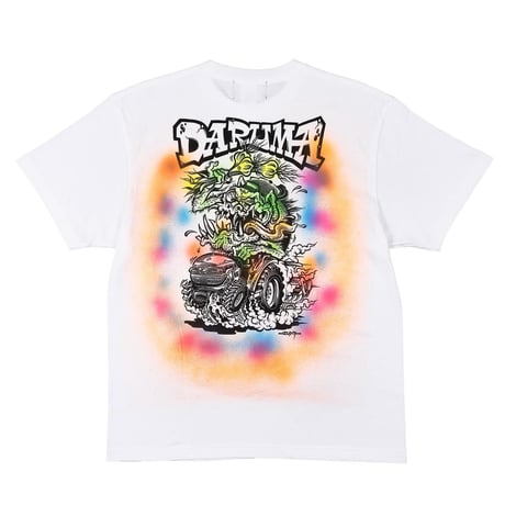 HAND-PAINTED DARUMA GARLIC MONSTER T-SHIRT by IZUMI // ORANGE