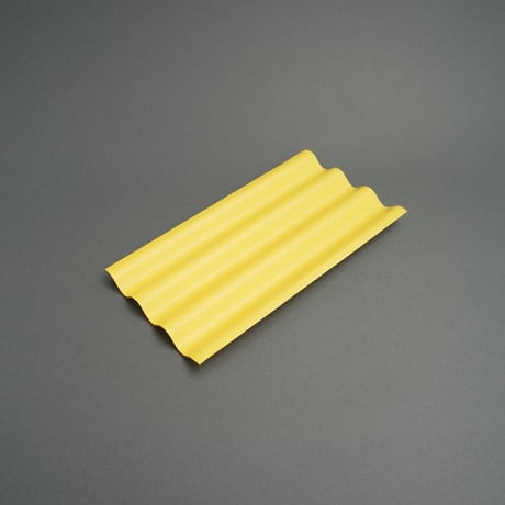 WAVE LEATHER TRAY　長方形　Yellow/Gray