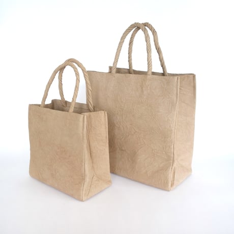 PAPER TOTE BAG  M (L.BROWN / BLACK)