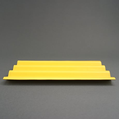 WAVE LEATHER TRAY　長方形　Yellow/Gray