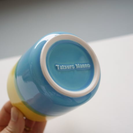 フリーカップ　M　 Yellow × Turquoise blue (~ 7/5)