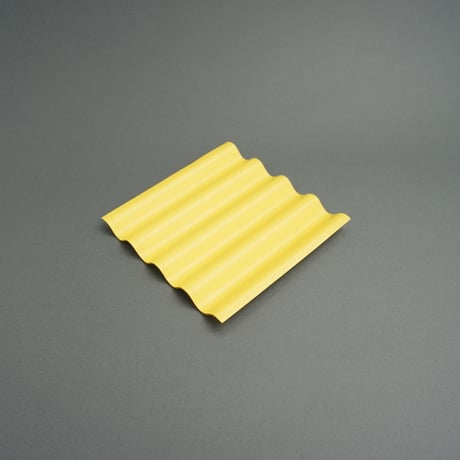 WAVE LEATHER TRAY　正方形 Yellow/Gray