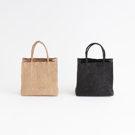 PAPER TOTE BAG  S (L.BROWN / BLACK)