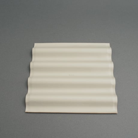 WAVE LEATHER TRAY　正方形 Yellow/Gray