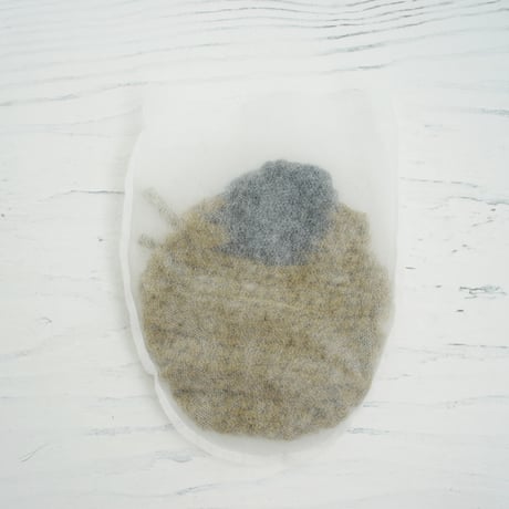 Reused textile EDITION small mat   Mint/khaki