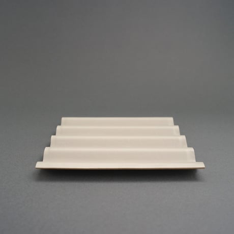 WAVE LEATHER TRAY　正方形 Yellow/Gray