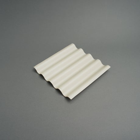 WAVE LEATHER TRAY　正方形 Yellow/Gray