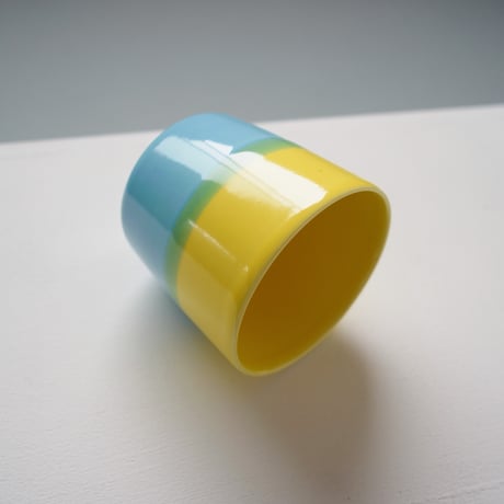 フリーカップ　M　 Yellow × Turquoise blue (~ 7/5)