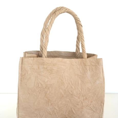 PAPER TOTE BAG  S (L.BROWN / BLACK)