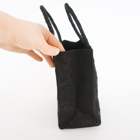 PAPER TOTE BAG  S (L.BROWN / BLACK)